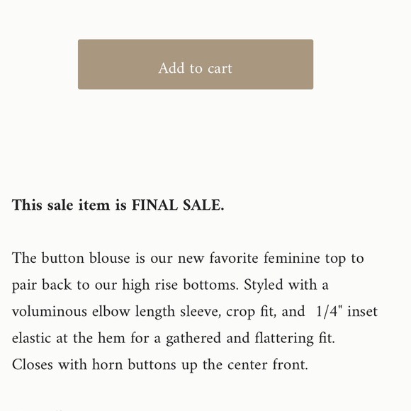 First Rite crop blouse - Picture 4 of 5